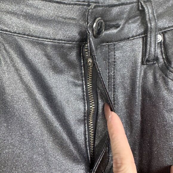 REBECCA MINKOFF | NEW Black Coated Sparkle Skinny Jeans Women’s Size 6 & 8 - Picture 6 of 13